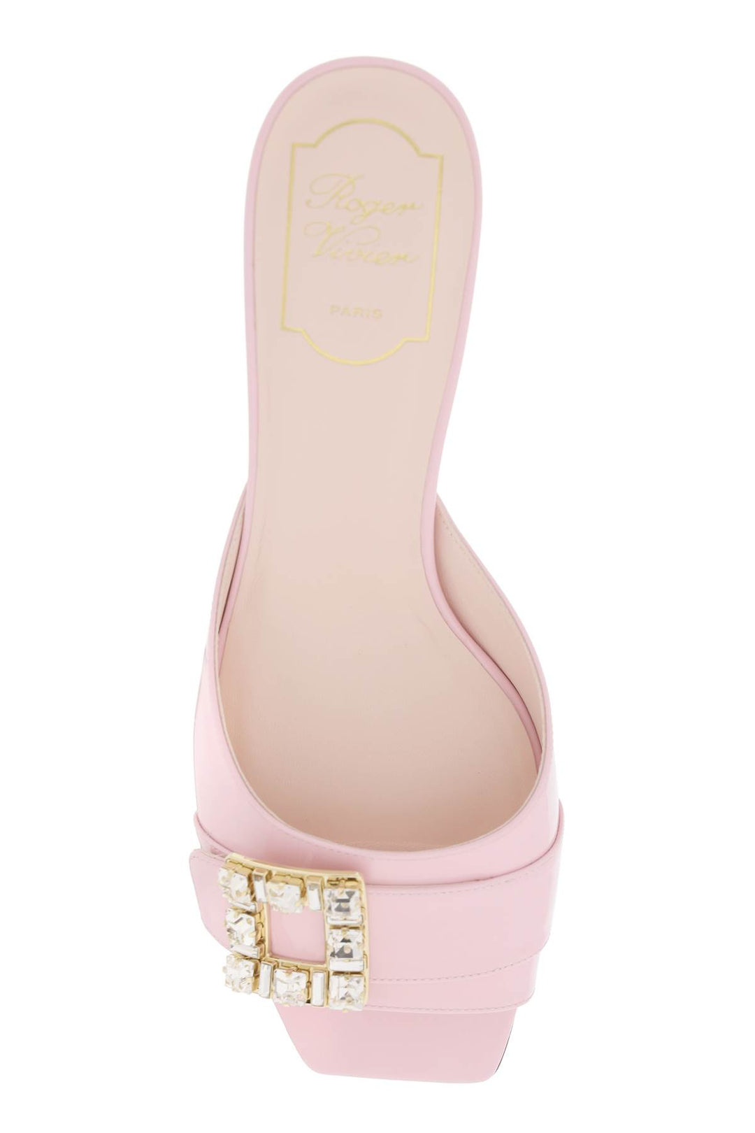 Roger Vivier Replace With Double Quotetrès Vivier Patent Leather Mules With   Rosa