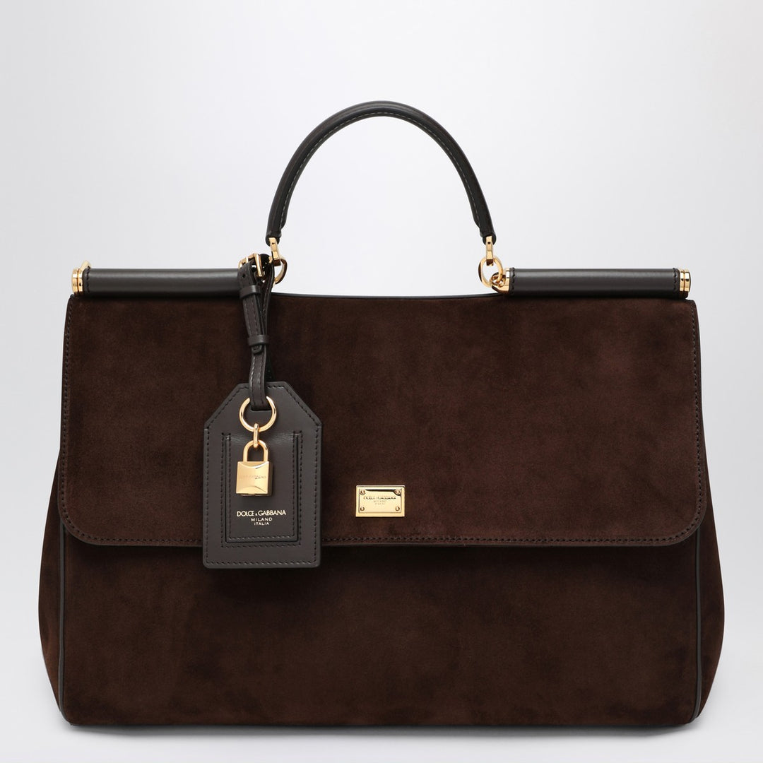 Dolce & Gabbana Ebony suede large bag My Sicily