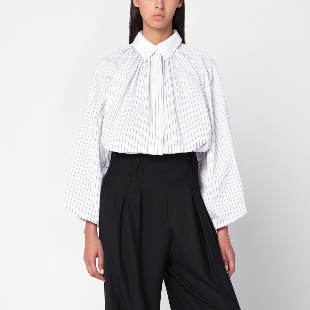Patou Striped balloon-sleeve shirt