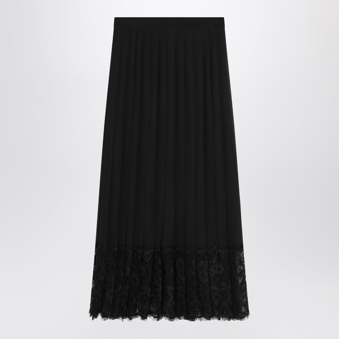 Dolce & Gabbana midi chiffon and lace skirt