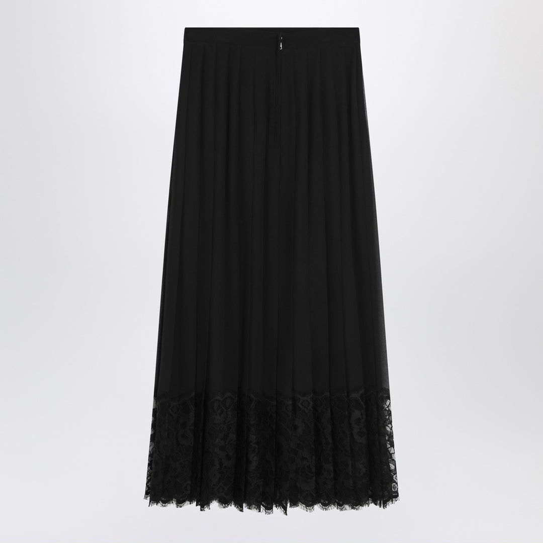 Dolce & Gabbana midi chiffon and lace skirt