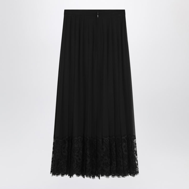 Dolce & Gabbana midi chiffon and lace skirt