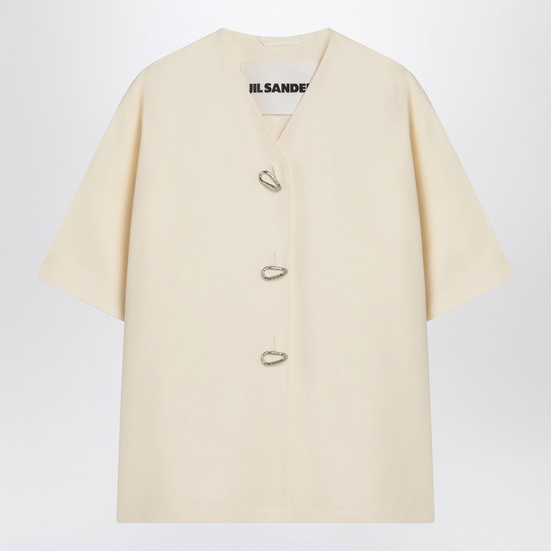 Jil Sander silk blend shirt jacket