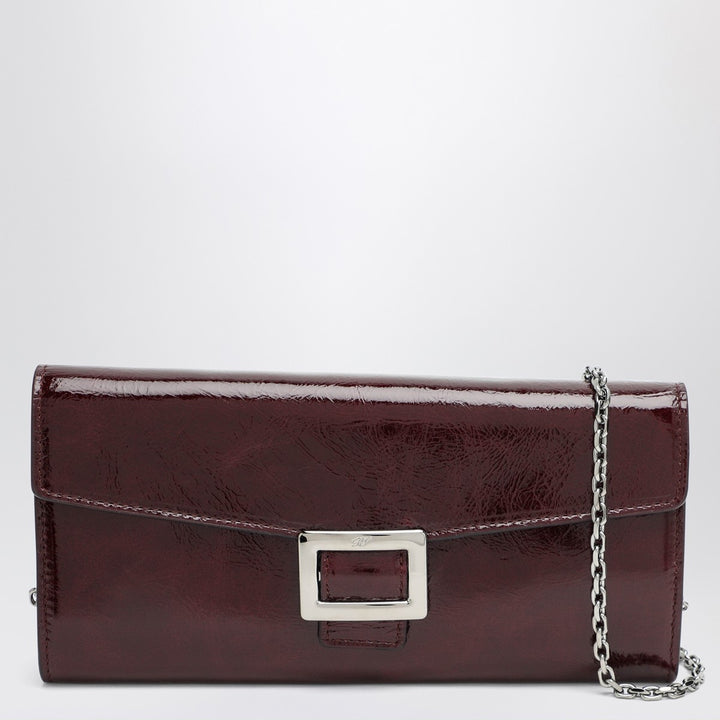 ROGER VIVIER Belle Vivier patent leather wallet with chain