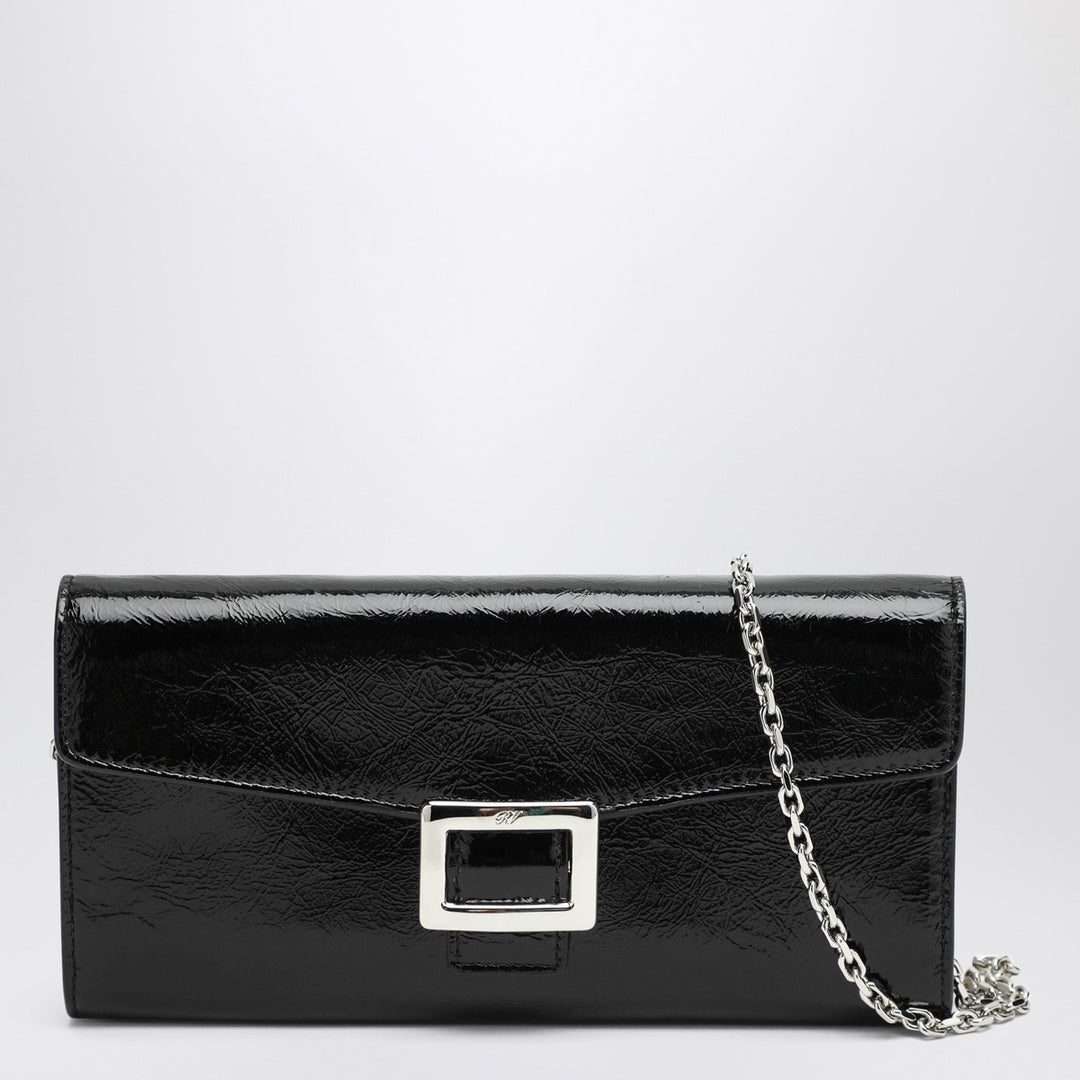 ROGER VIVIER Belle Vivier patent leather wallet with chain