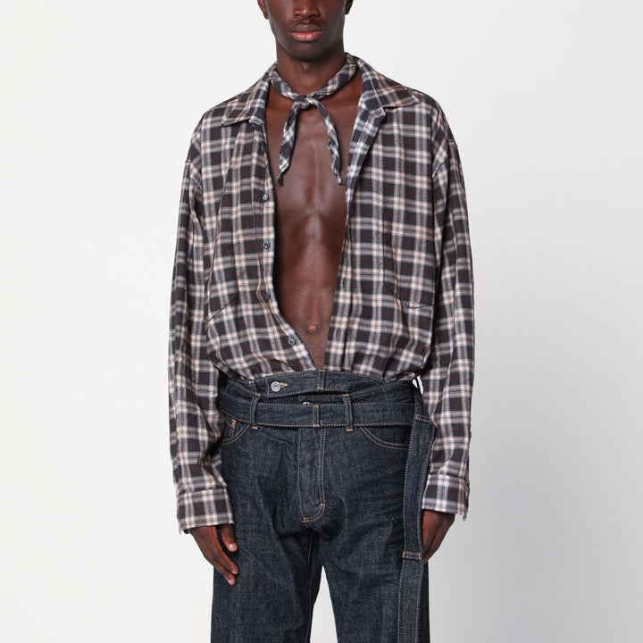 Magliano X D2 cotton checked shirt