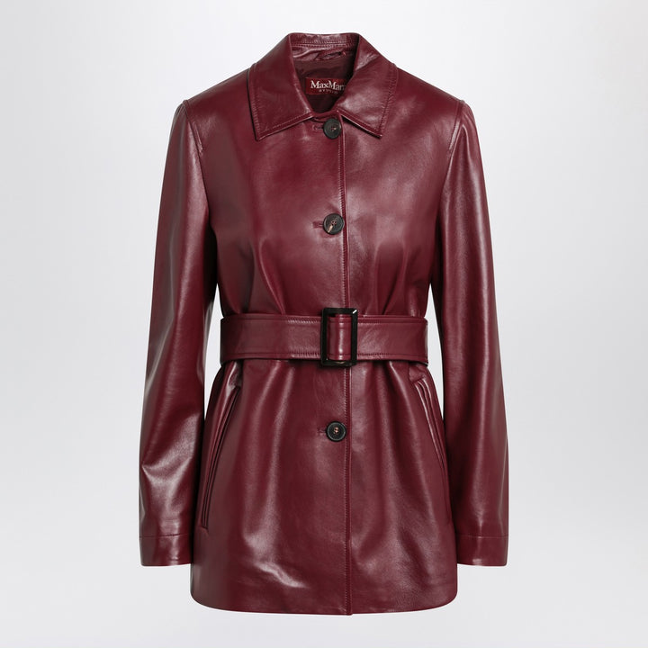 Max Mara Studio belted leather Jacket