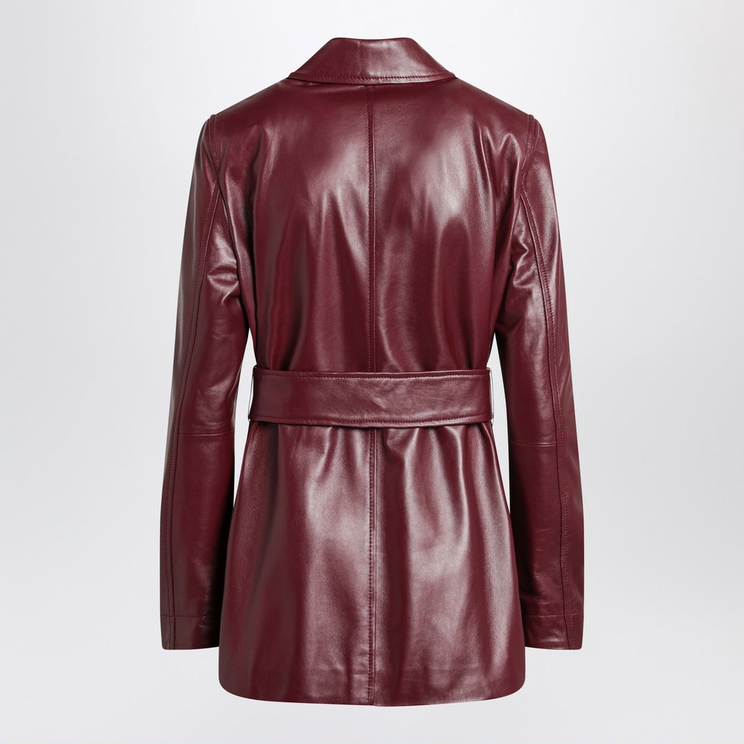 Max Mara Studio belted leather Jacket