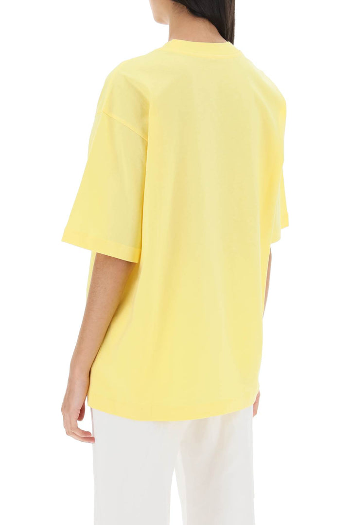 Marni T Shirt With Maxi Logo Print   Giallo