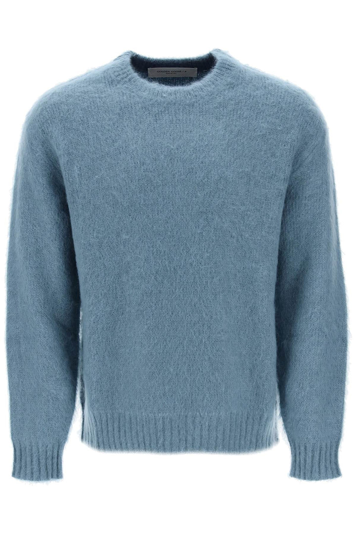 Golden Goose 'Devis' Brushed Mohair And Wool Sweater   Celeste