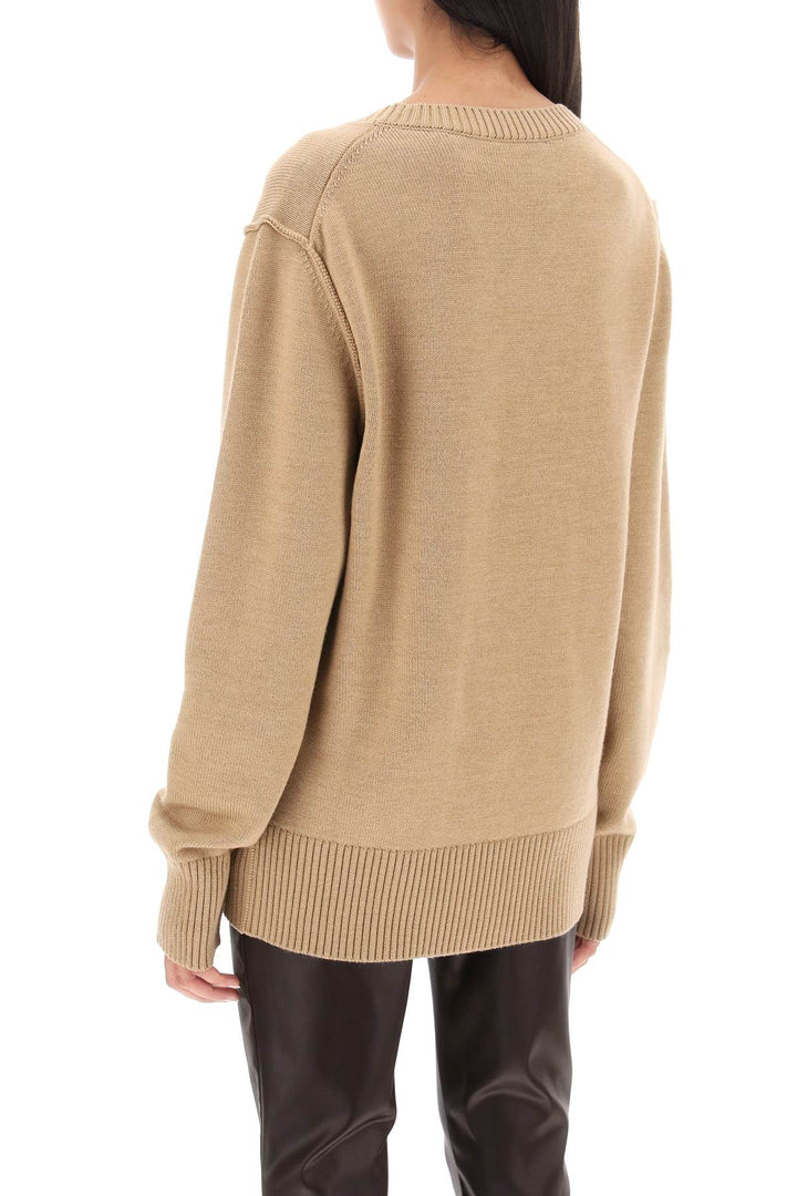 Dolce & Gabbana Oversized Wool Sweater   Beige