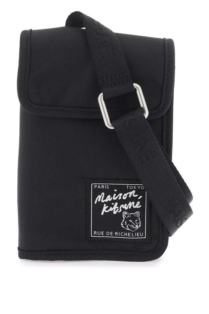 Maison Kitsune Shoulder Bag The Traveller P   Nero