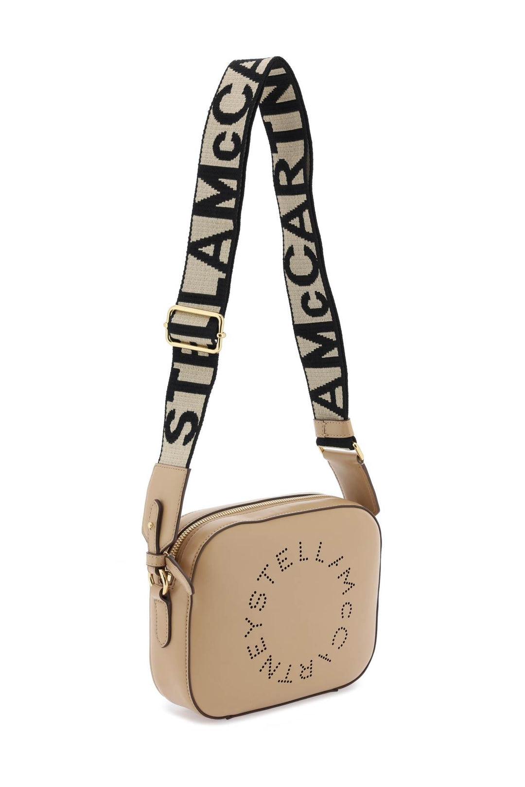 Stella Mc Cartney Camera Bag With Perforated Stella Logo   Marrone
