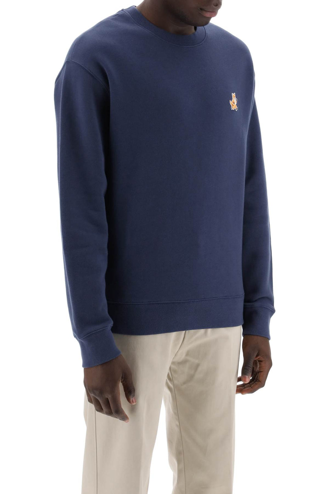 Maison Kitsune Replace With Double Quotespeedy Fox Comfort Fit Sweat   Blu