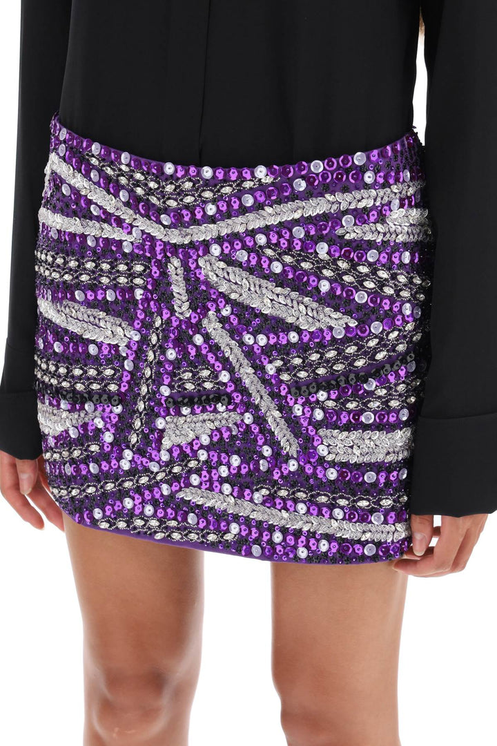 Des Phemmes Miniskirt With Appliques   Viola