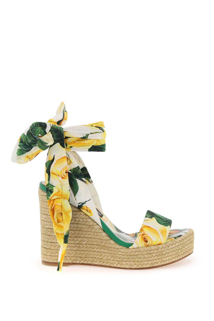 Dolce & Gabbana Lolita Wedge Sandals   Giallo