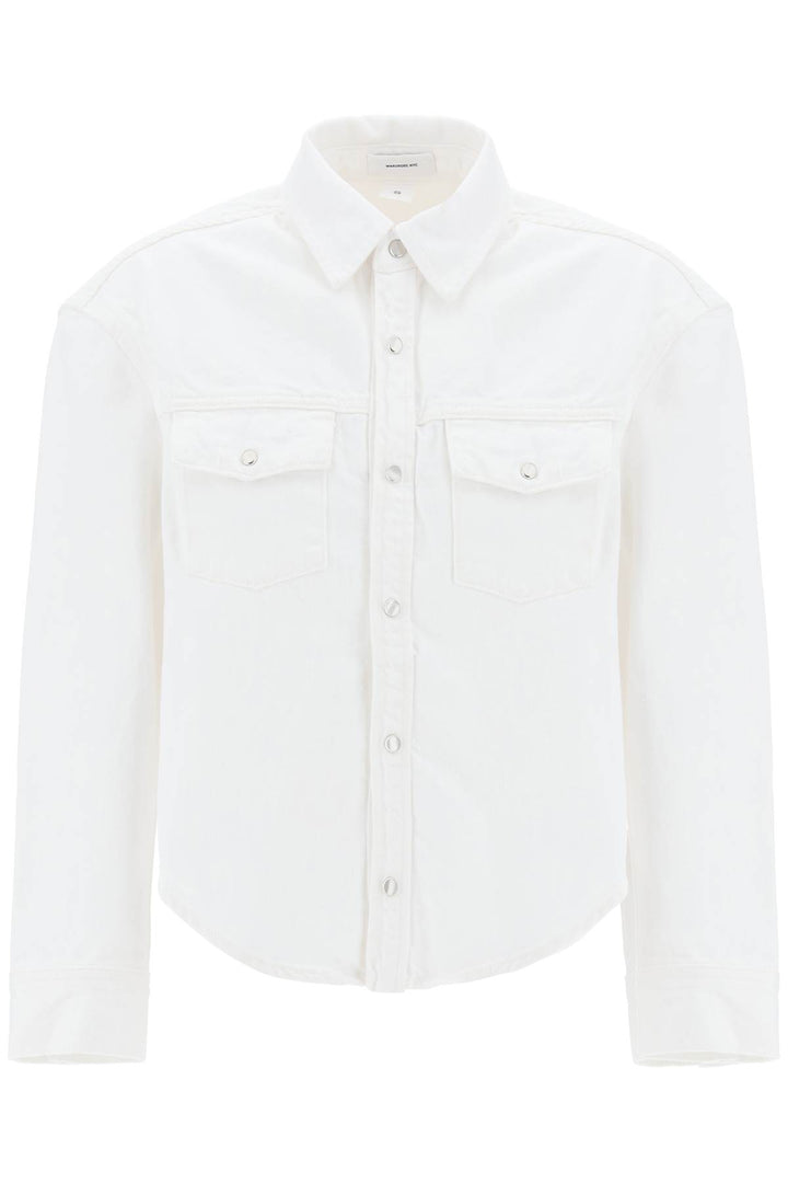 Wardrobe.Nyc Boxy Denim Overshirt   Bianco