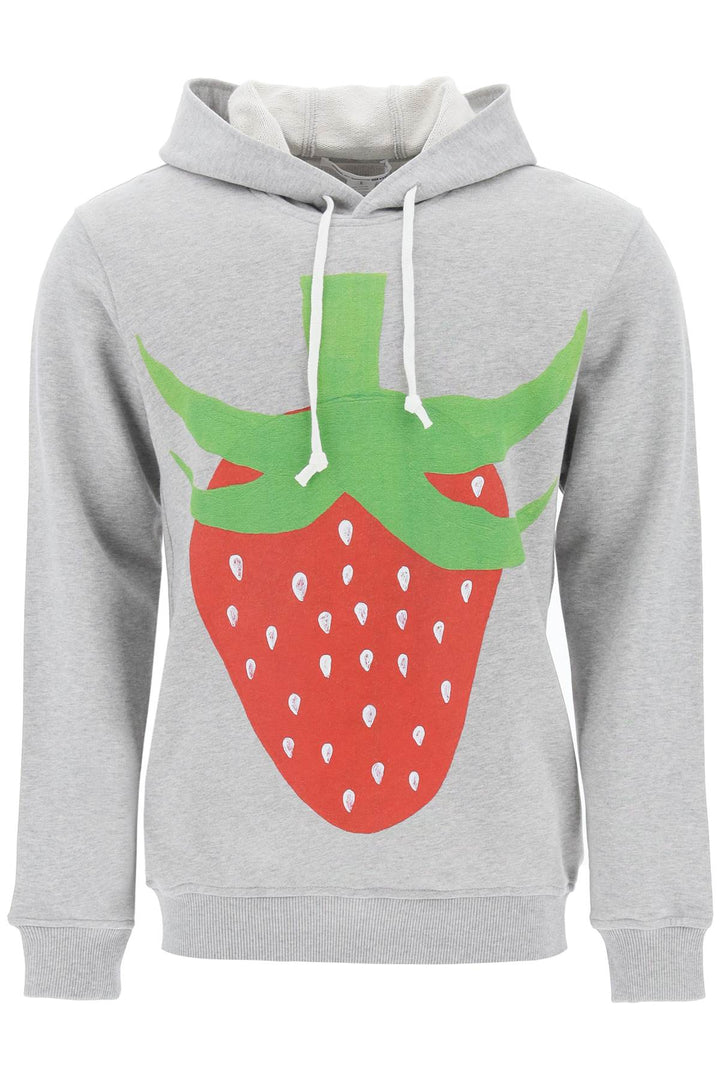 Comme Des Garcons Shirt Strawberry Printed Hoodie   Grigio