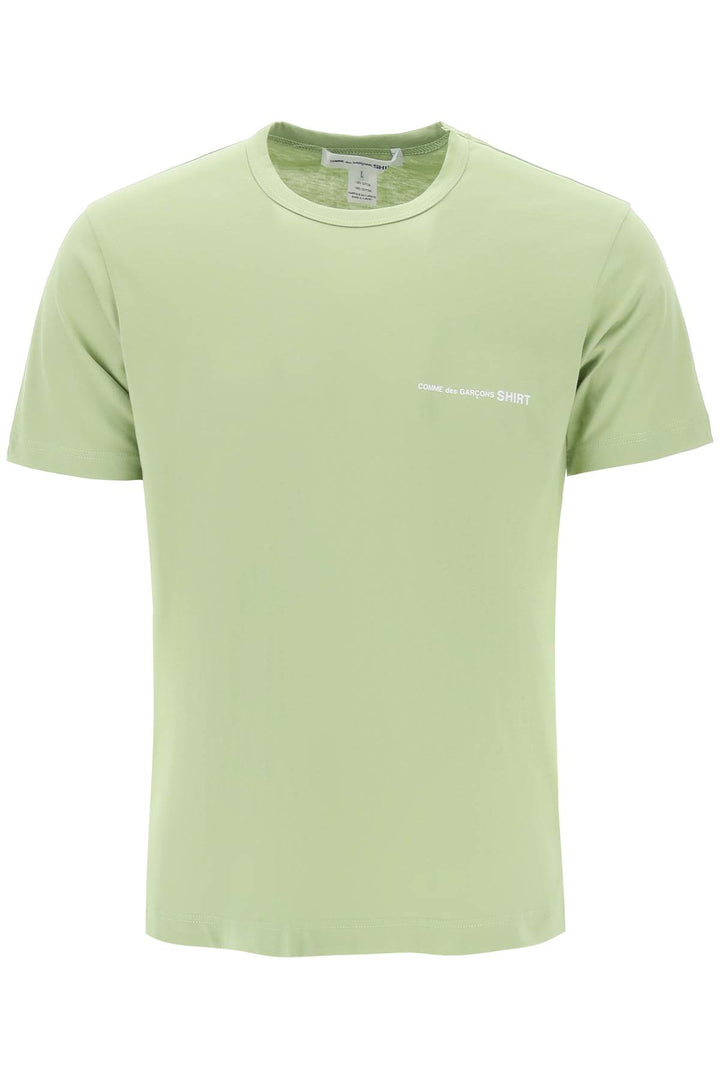 Comme Des Garcons Shirt Logo Print T Shirt   Verde