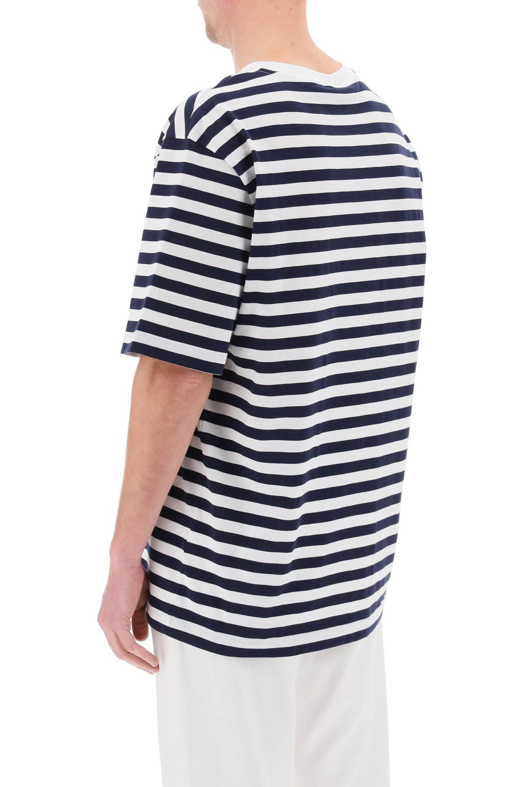 Versace Nautical Stripe T Shirt   Bianco