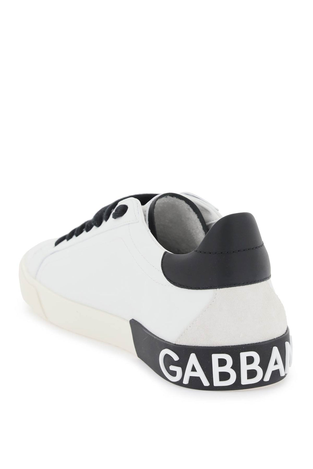 Dolce & Gabbana Nappa Leather Portofino Sneakers   Bianco