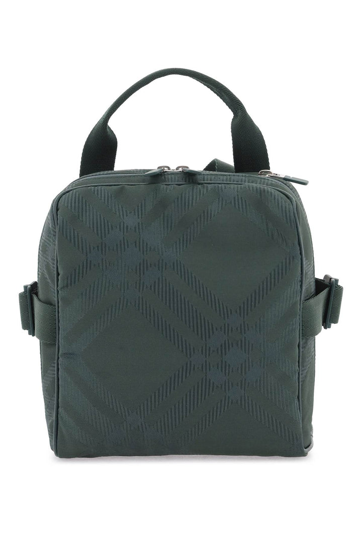 Burberry Replace With Double Quotejacquard Check In Shoulder Bag   Verde