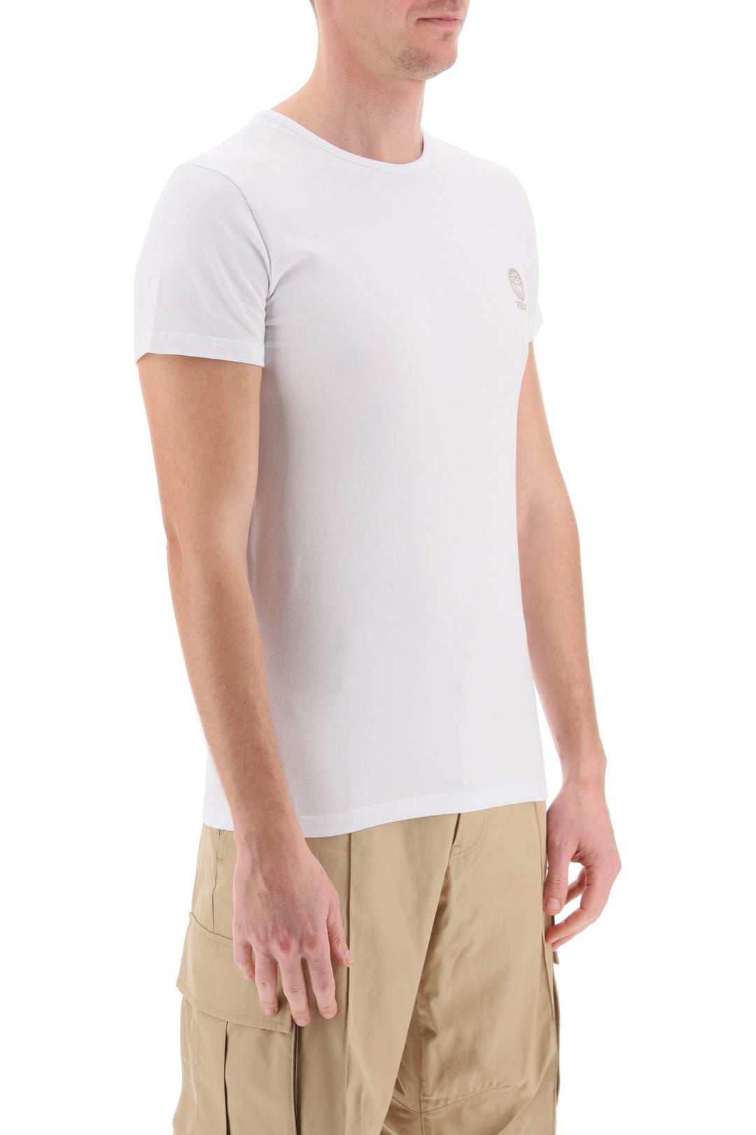Versace Medusa Underwear T Shirt Bi Pack   Bianco
