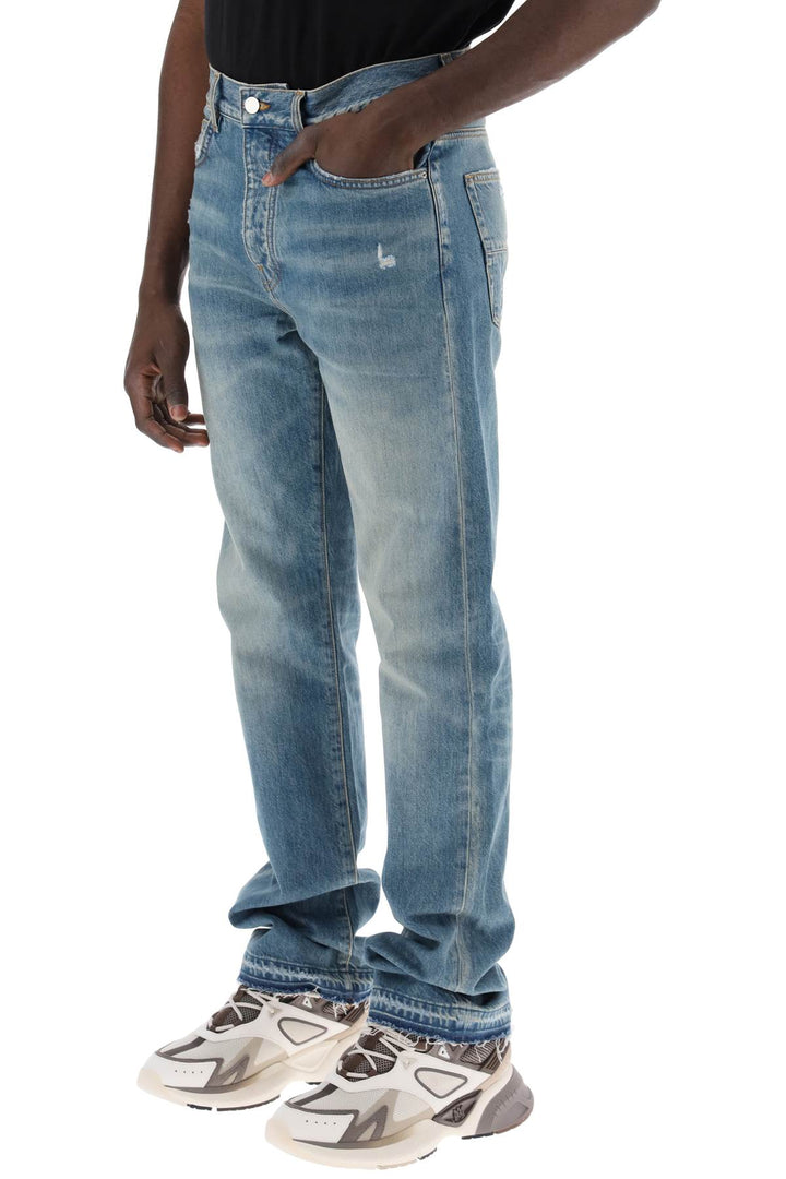 Amiri Replace With Double Quotefive Pocket Distressed Effect Jeansreplace With Double Quote   Blu