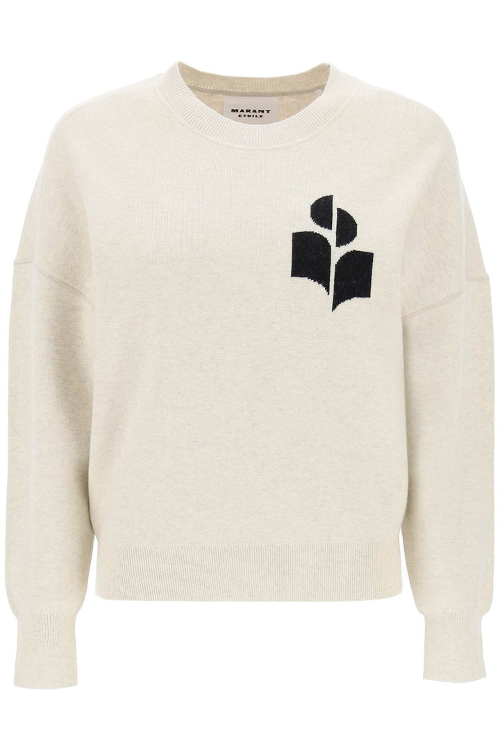 Isabel Marant Etoile Atlee Sweater With Logo Intarsia   Beige