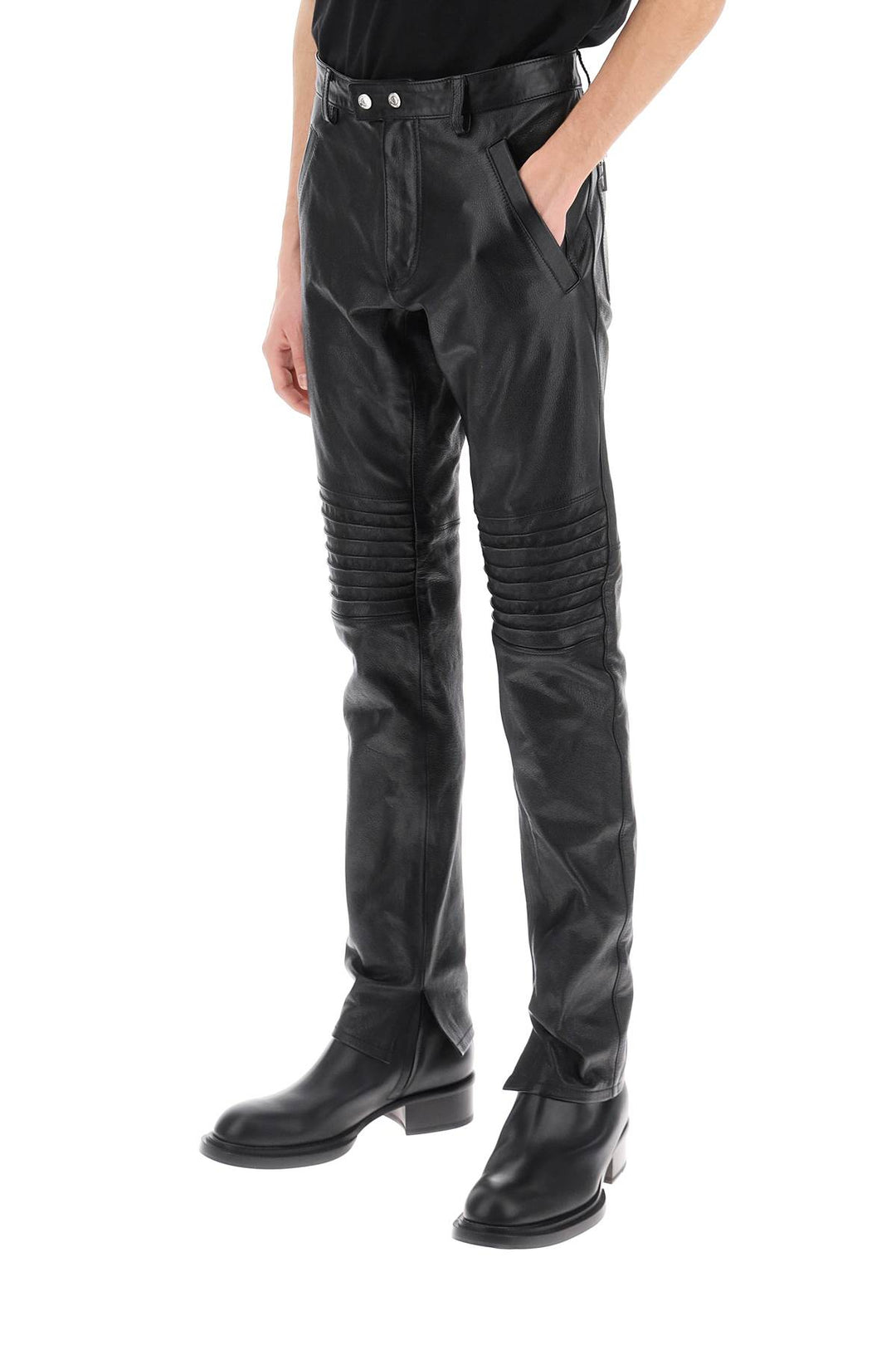 Dsquared2 Rider Leather Pants   Nero