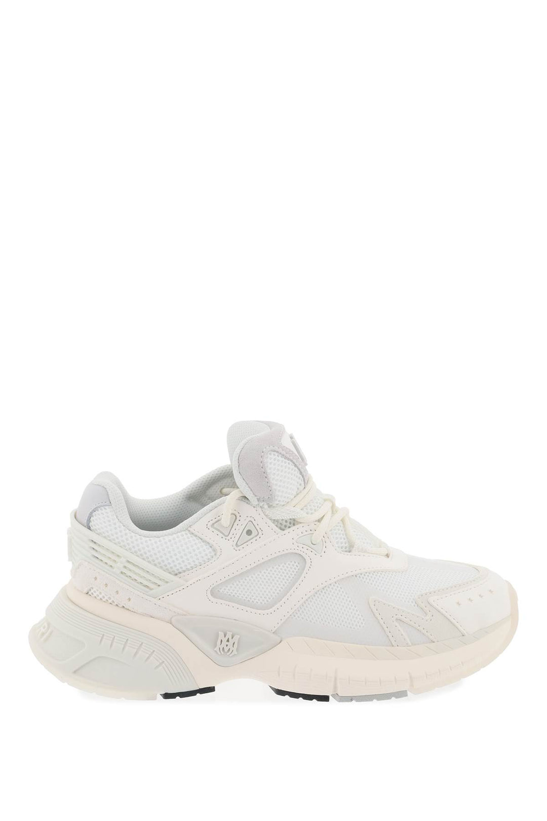 Amiri Mesh And Leather Ma Sneakers In 9   White