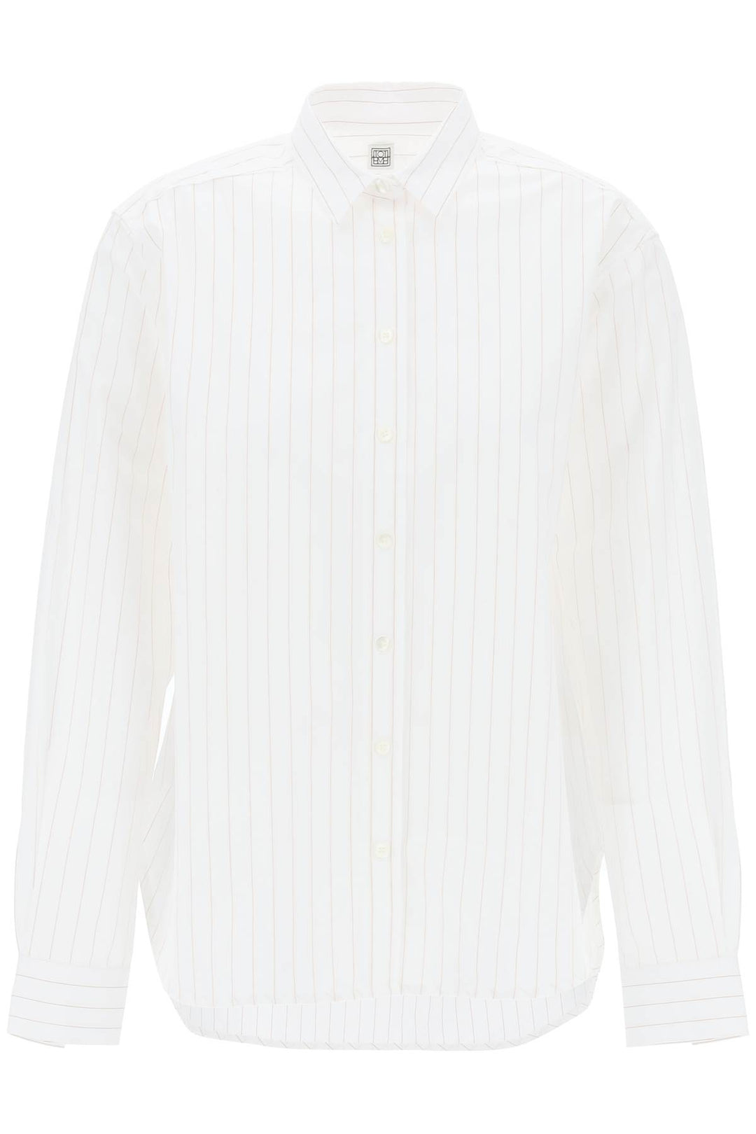 Toteme Striped Signature Dress Shirt   Bianco