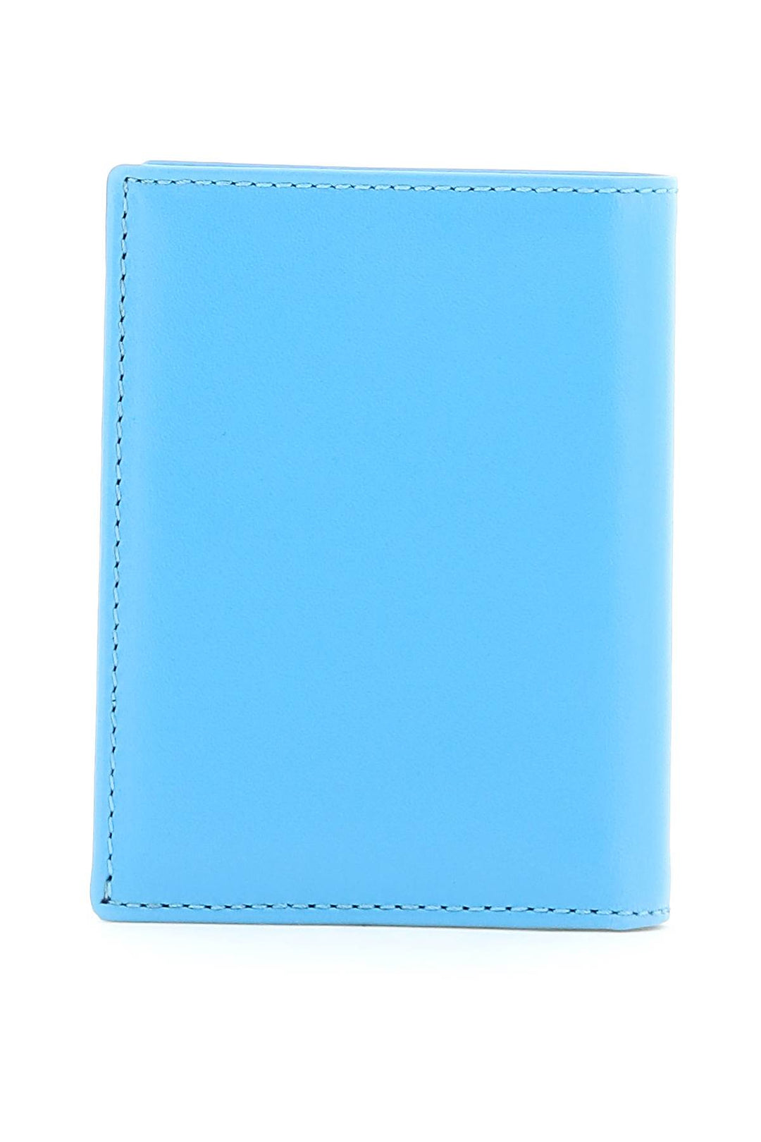 Comme Des Garcons Wallet Leather Small Bi Fold Wallet   Blu