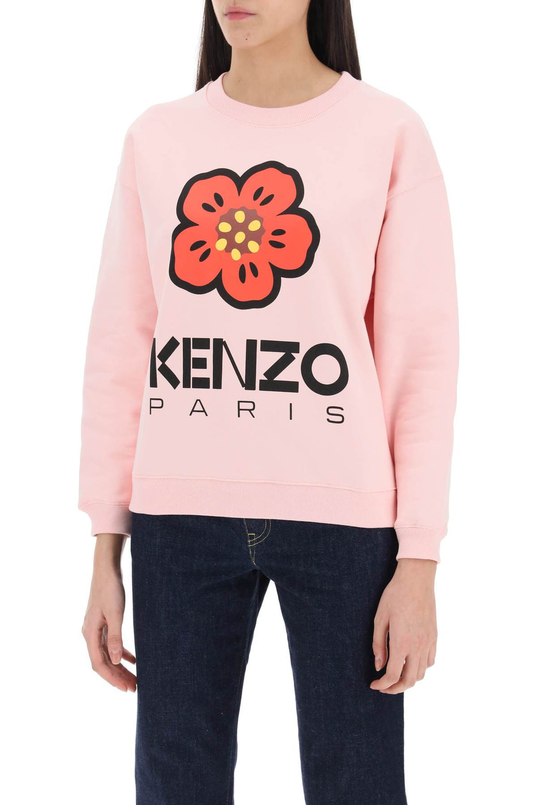 Kenzo Bokè Flower Crew Neck Sweatshirt   Rosa