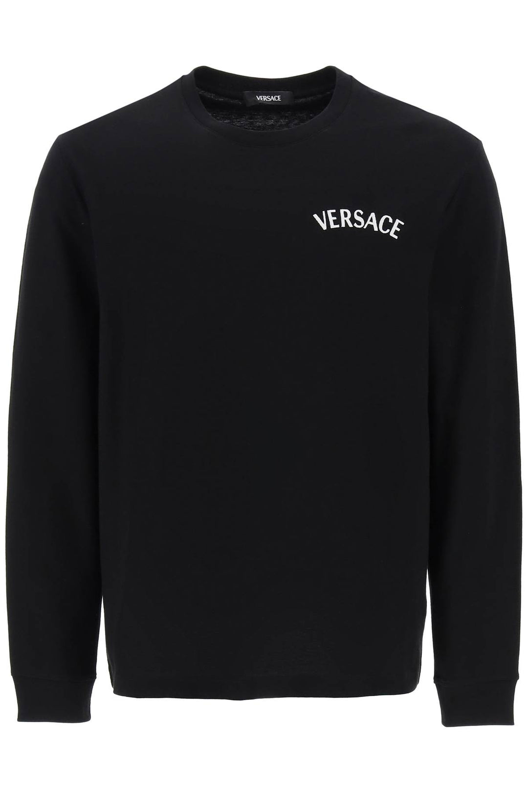 Versace Milano Stamp Long Sleeved T Shirt   Nero