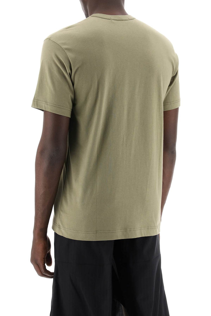 Comme Des Garcons Shirt Logo Print T Shirt   Khaki