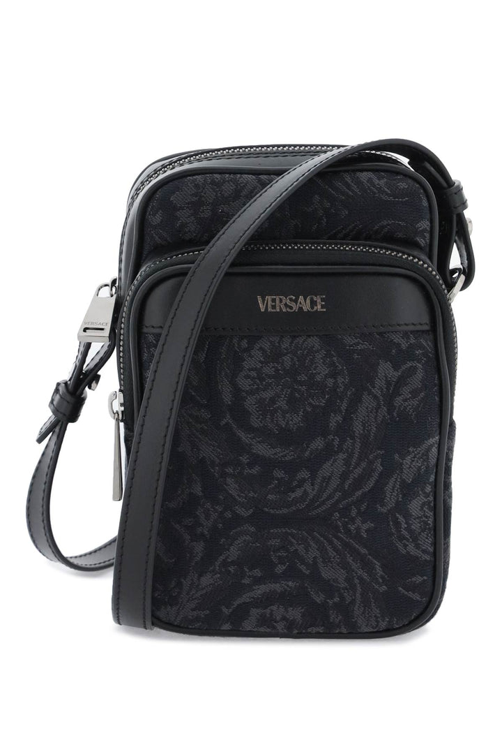 Versace Athena Barocco Crossbody Bag   Nero