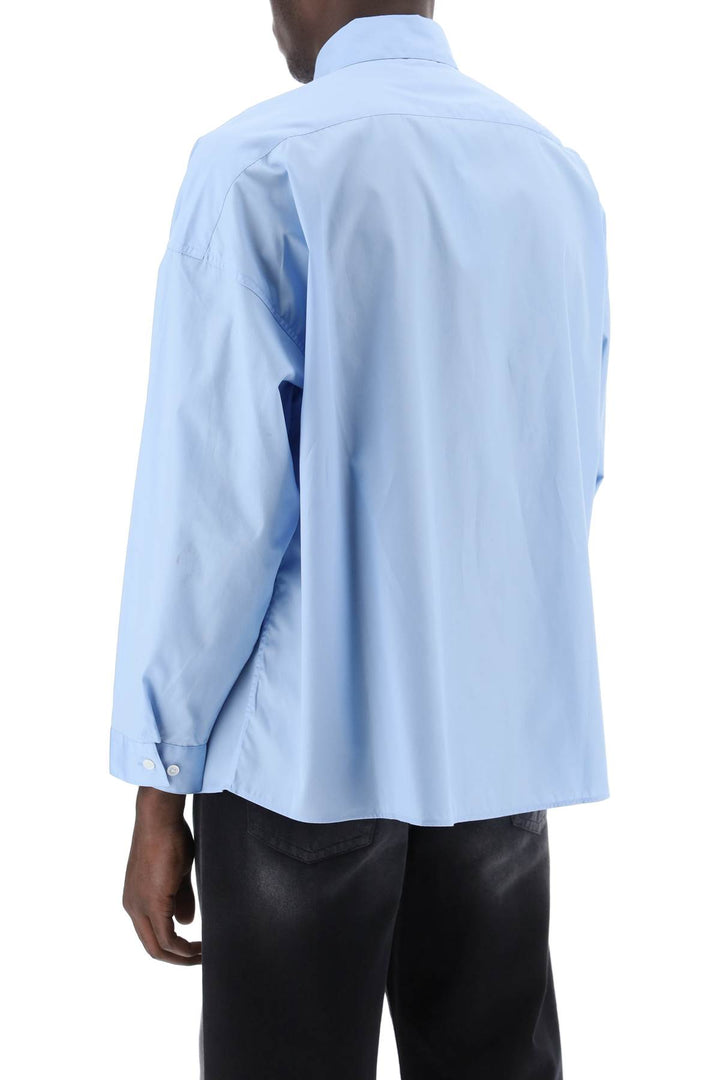 Marni Boxy Shirt With Italian Collar   Celeste