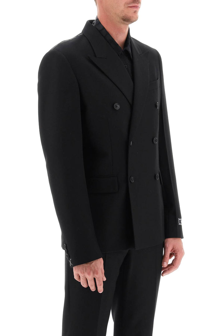 Versace Tailoring Jacket In Wool   Nero