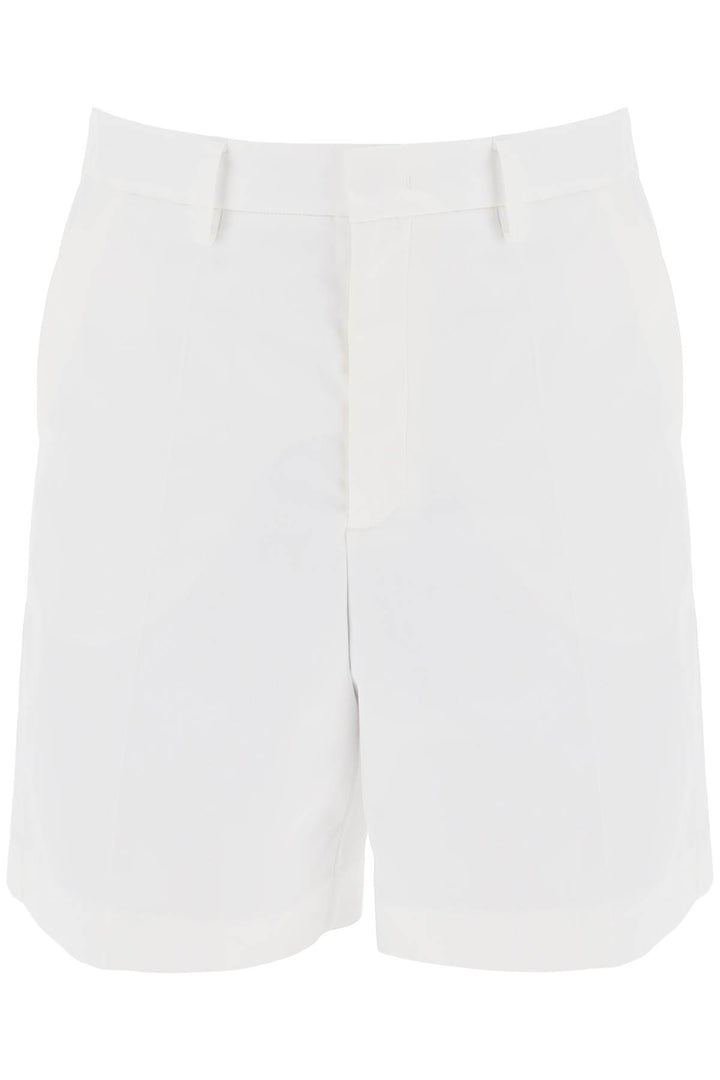Valentino Garavani Cotton Poplin Bermuda Shorts For   Bianco