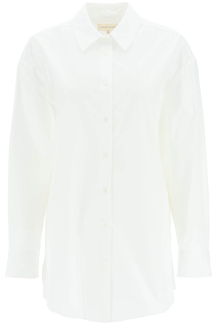 Loulou Studio Espanto Oversized Cotton Shirt   White