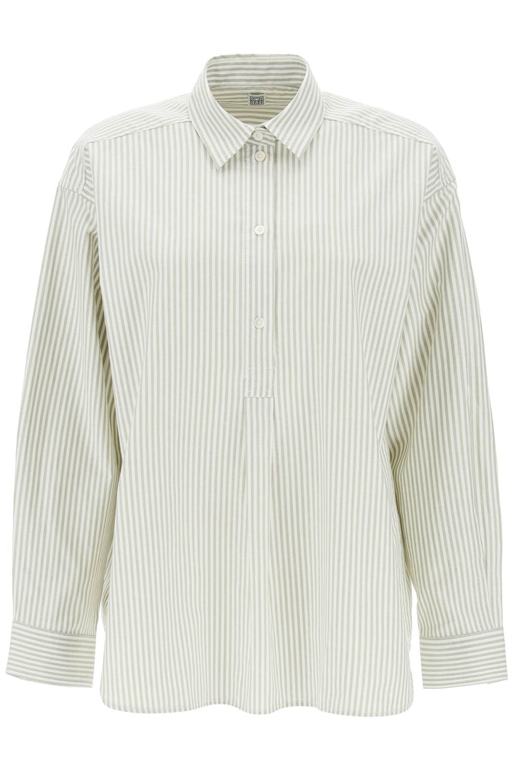 Toteme Striped Oxford Shirt   Bianco