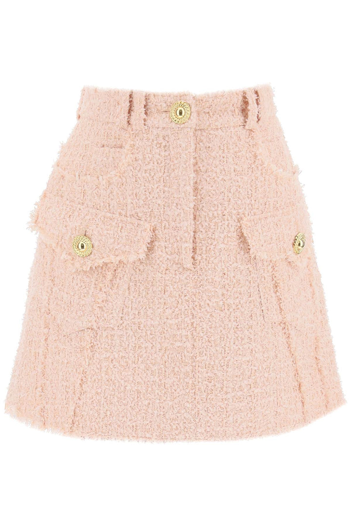 Balmain Mini Skirt In Tweed   Rosa