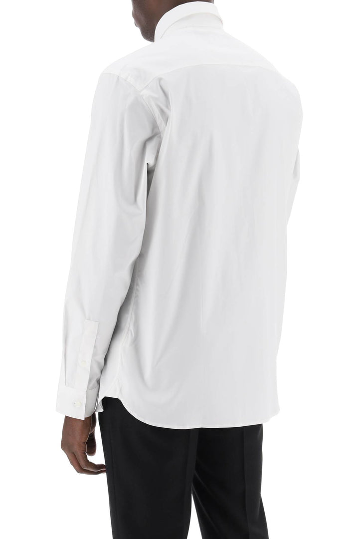 Burberry Sherfield Shirt In Stretch Cotton   Bianco