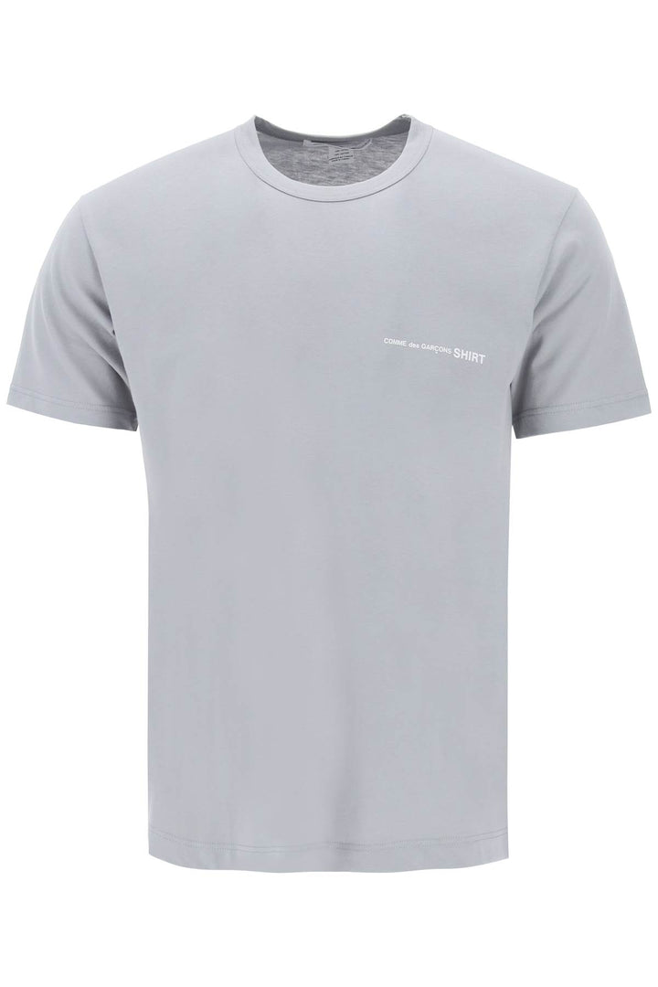 Comme Des Garcons Shirt Logo Print T Shirt   Grigio