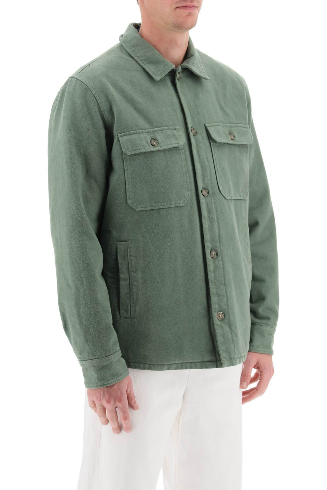 A.P.C. Alessio Padded Overshirt   Green