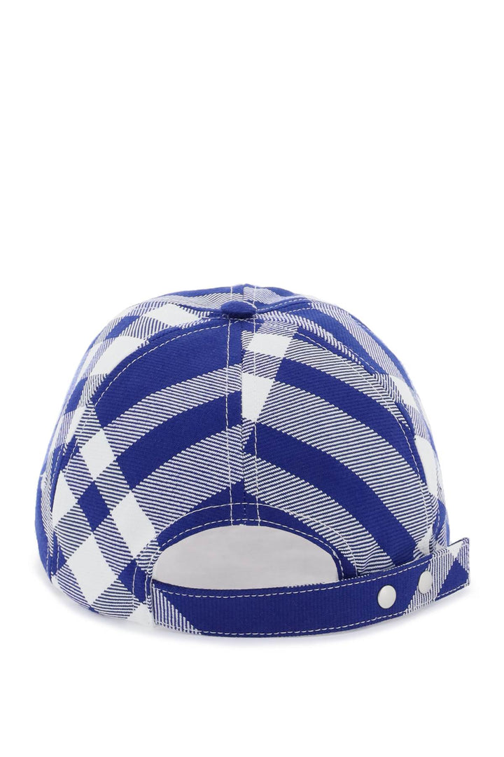 Burberry Tartan Baseball Cap   Blu
