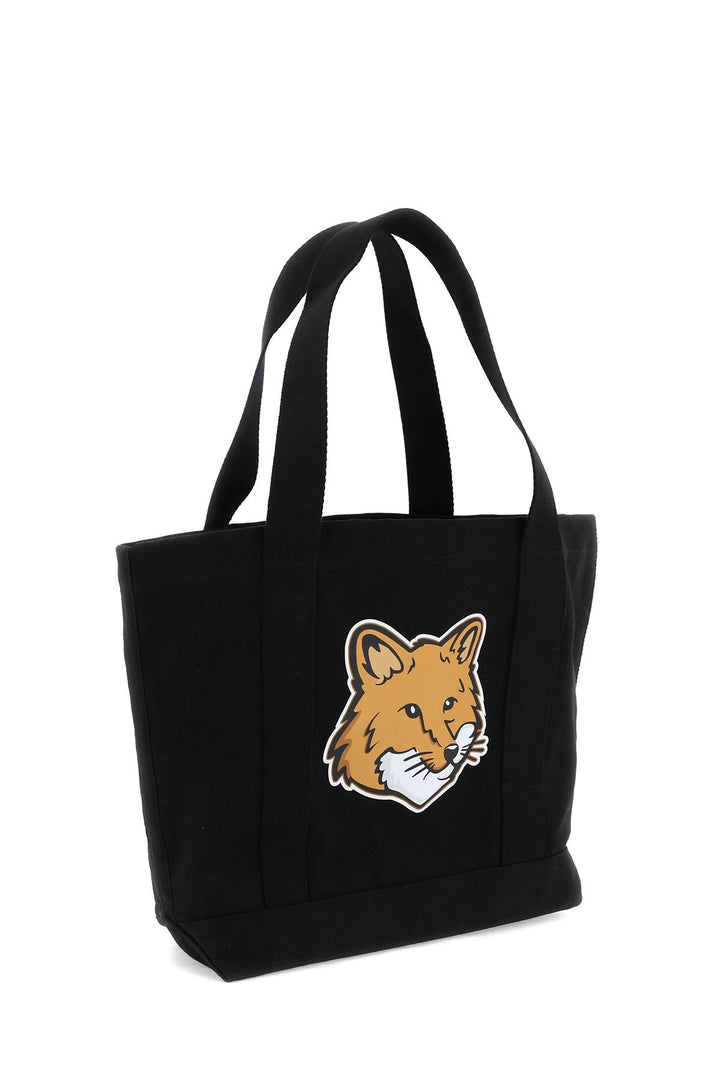 Maison Kitsune Fox Head Tote Bag   Nero