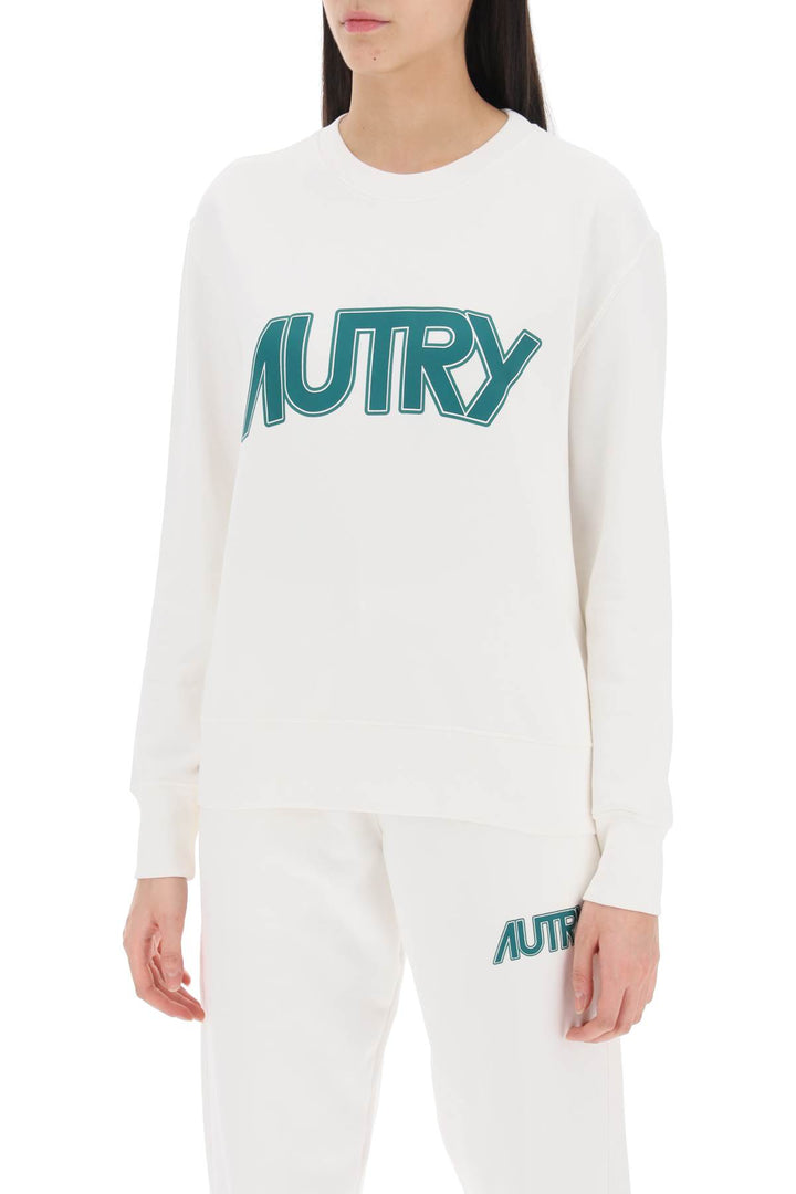 Autry Sweatshirt With Maxi Logo Print   Bianco