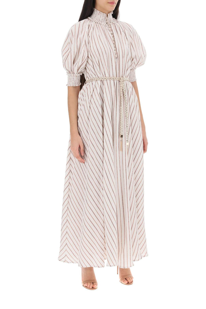 Zimmermann Devi Swing Striped Maxi Dress   Bianco